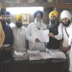 AISSF president Karnail Singh Peermohammad and others with Akal Takht Jathedar Giani Gurbachan Singh