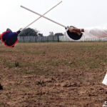 Gatka instructor Avtar Singh (R) and another demonstrating gatka at Punjab University Patiala sports ground [File Photo]