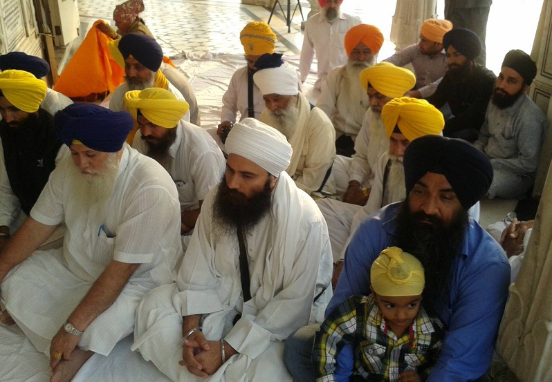 Bhai Sarbjeet Singh (son of Shaheed Beant Singh) along with his son participating in Shaheedi Samagam at Akal Takht Sahib