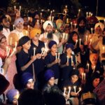 A view of Candle Light Vigil at held at Delhi
