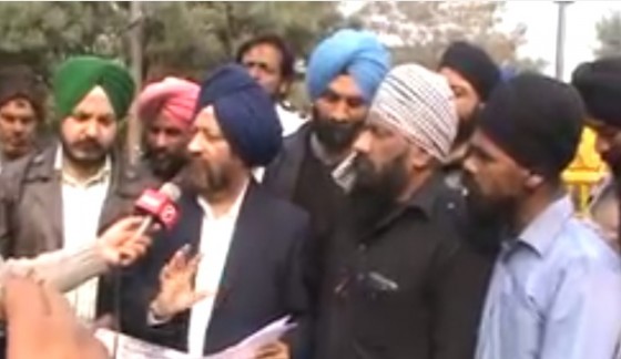 Gurcharan Singh Babbar giving information addressing the media [February 20, 2014]