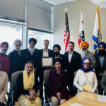 A copy of proclamation presented to Dr Harinder Singh, brother of Saka Nakodar 1986 Shaheed Bhai Ravinder Singh Littran