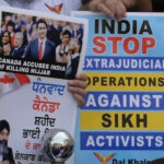 An image of Sikh activists holding a pretest against India's transnational repression against Sikhs | File Photo | Image used for representational purpose only | Sikh Siyasat News Photos