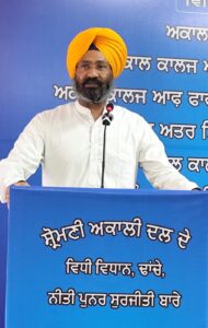 Senior Akali leader S. Parminder Singh Dhindsa
