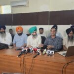Public Action Committee (PAC) members addressing the media during a press conference in Ludhiana on September 8, 2025,