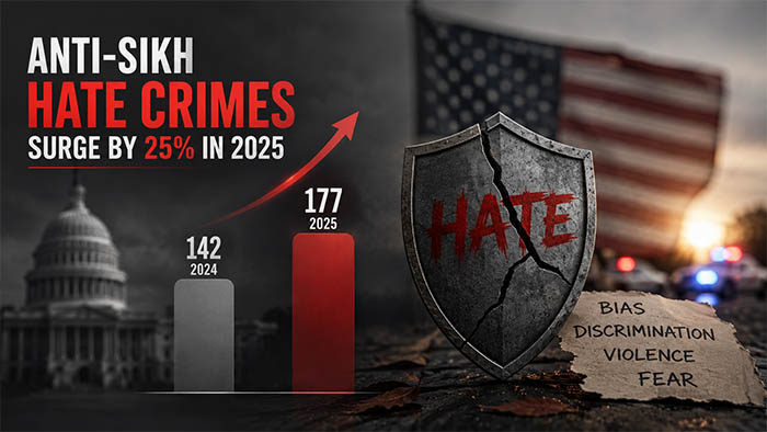 FBI Releases 2025 Hate Crime Data, Including 25% Increase in Anti-Sikh Incidents