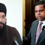 Prabjot Singh, Legal Counsel of Sikh Federation Canada (L) Gary Anandasangaree, Public Safety Minister of Canada (R)